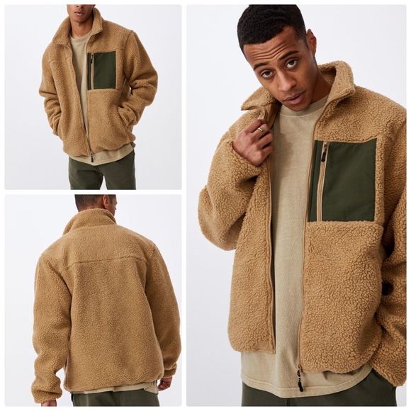 Cotton On Other - NWT COTTONON Pocket Teddy Zip Thru Jacket